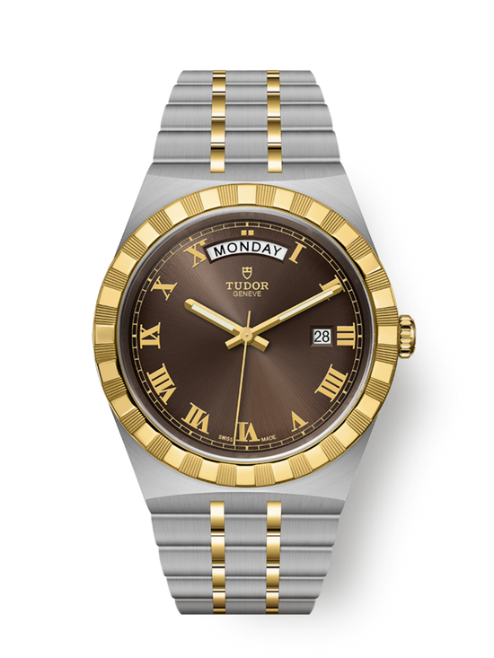 Tudor Replica Watch Royal, Stainless Steel and 18k Yellow Gold, 41mm, M28603-0007