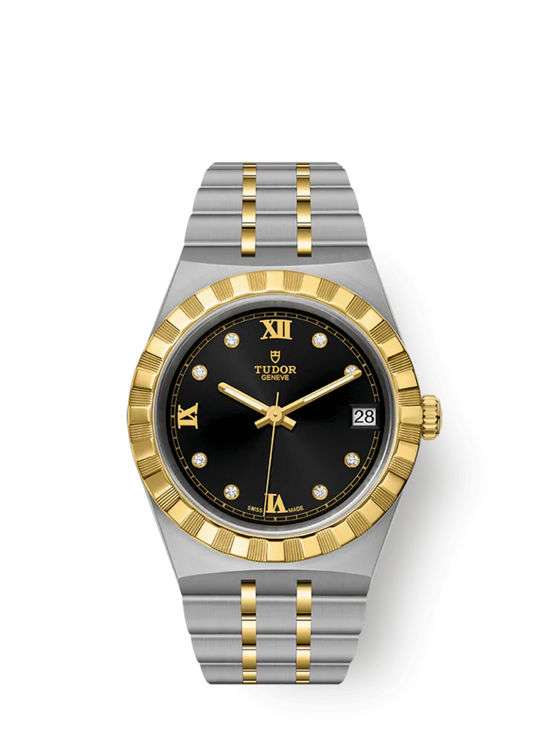 Tudor Replica Watch Royal, Stainless Steel and 18k Yellow Gold with Diamond-set, 34mm, M28403-0005