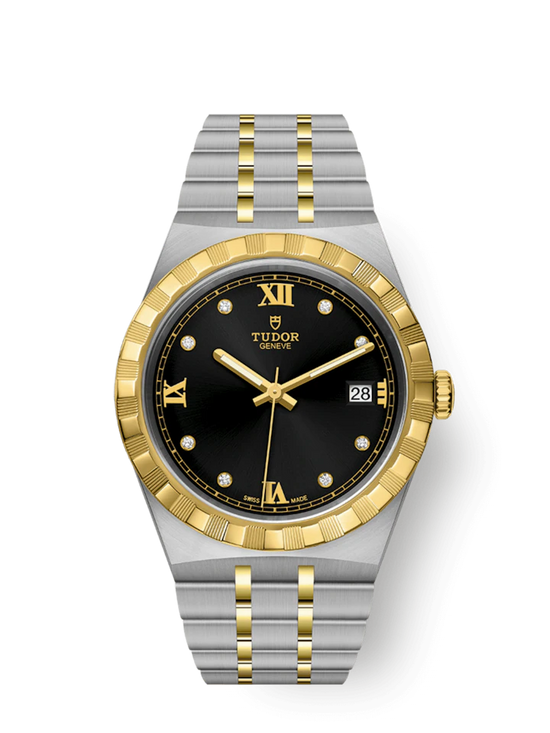 Tudor Replica Watch Royal, Stainless Steel and 18k Yellow Gold with Diamond-set, 38mm, M28503-0004