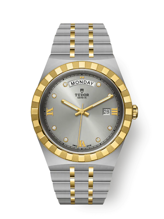 Tudor Replica Watch Royal, Stainless Steel and 18k Yellow Gold with Diamond-set, 41mm, M28603-0002