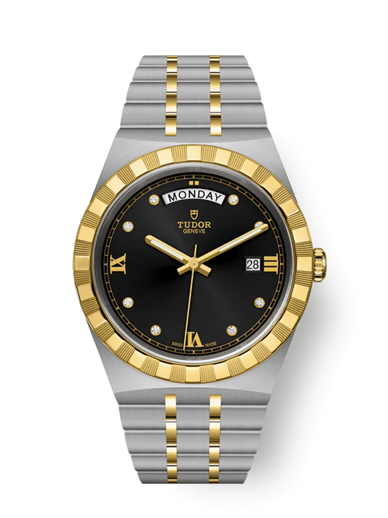 Tudor Replica Watch Royal, Stainless Steel and 18k Yellow Gold with Diamond-set, 41mm, M28603-0005