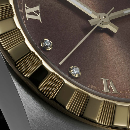 Tudor Replica Watch Royal, Stainless Steel and 18k Yellow Gold with Diamond-set, 41mm, M28603-0008