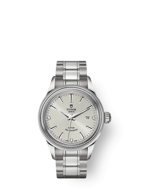 Tudor Replica Watch Style, Stainless Steel and Diamond-set, 28mm, M12100-0003