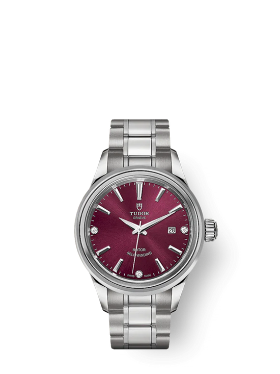 Tudor Replica Watch Style, Stainless Steel and Diamond-set, 28mm, M12100-0015