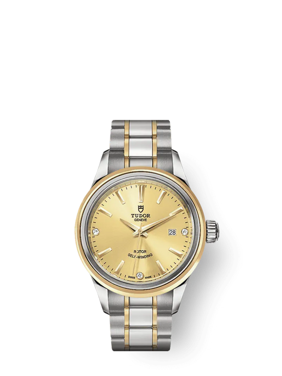 Tudor Replica Watch Style, Stainless Steel and Yellow Gold with Diamond-set, 28mm, M12103-0004
