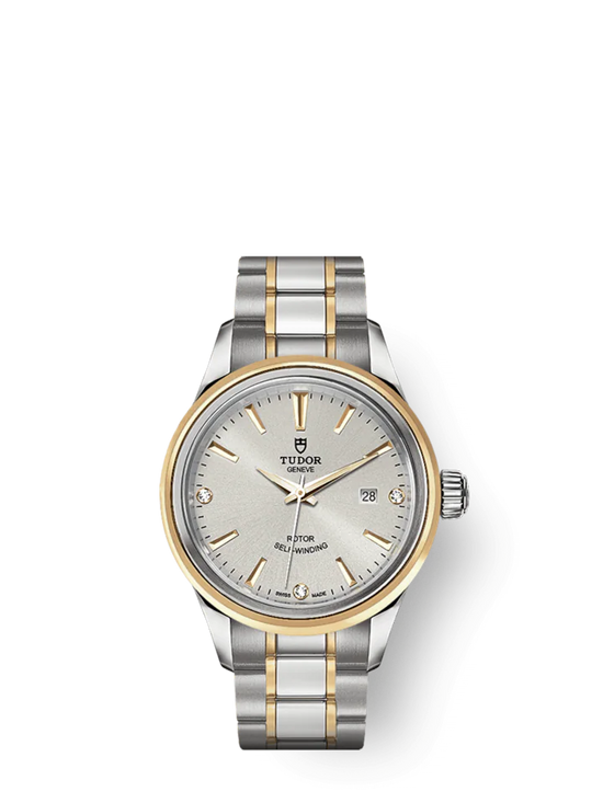 Tudor Replica Watch Style, Stainless Steel and Yellow Gold with Diamond-set, 28mm, M12103-0005