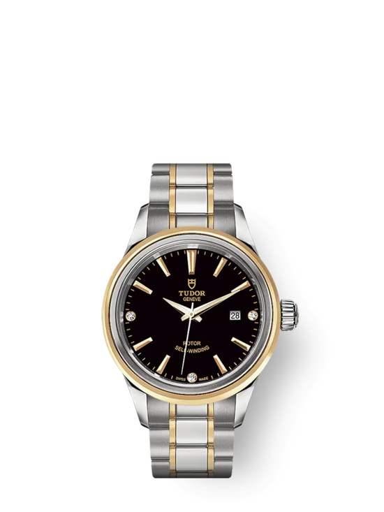 Tudor Replica Watch Style, Stainless Steel and Yellow Gold with Diamond-set, 28mm, M12103-0006