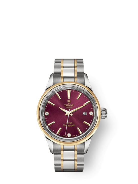 Tudor Replica Watch Style, Stainless Steel and Yellow Gold with Diamond-set, 28mm, M12103-0015