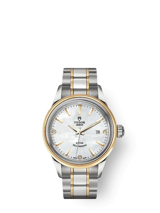 Tudor Replica Watch Style, Stainless Steel and Yellow Gold with Diamond-set, 28mm, M12103-0017