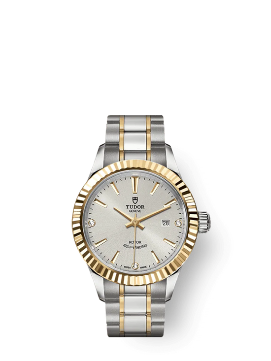 Tudor Replica Watch Style, Stainless Steel and Yellow Gold with Diamond-set, 28mm, M12113-0009