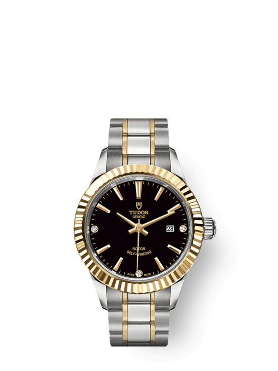 Tudor Replica Watch Style, Stainless Steel and Yellow Gold with Diamond-set, 28mm, M12113-0011