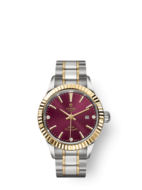 Tudor Replica Watch Style, Stainless Steel and Yellow Gold with Diamond-set, 28mm, M12113-0015