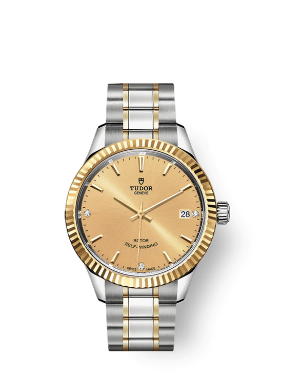 Tudor Replica Watch Style, Stainless Steel and Yellow Gold with Diamond-set, 34mm, M12313-0007