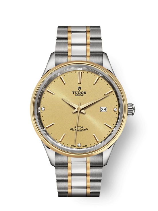 Tudor Replica Watch Style, Stainless Steel and Yellow Gold with Diamond-set, 41mm, M12703-0004
