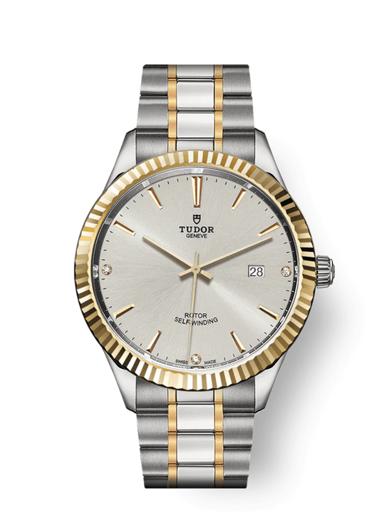Tudor Replica Watch Style, Stainless Steel and Yellow Gold with Diamond-set, 41mm, M12713-0009
