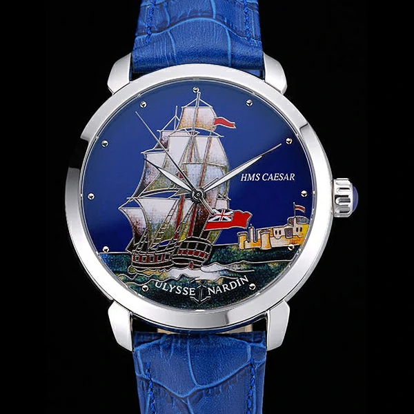 Ulysse Nardin Classico HMS Caesar Limited Edition Blue Leather Strap new60317