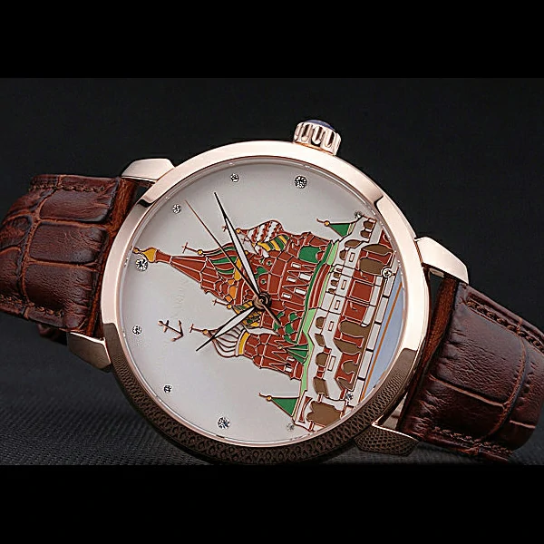 Ulysse Nardin Kremlin Set Gold Case Brown Leather Strap new60318