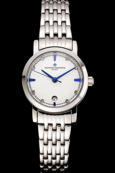 Vacheron Constantin Fine White Dial Blue Marks Stainless Steel Case And Bracelet new122787