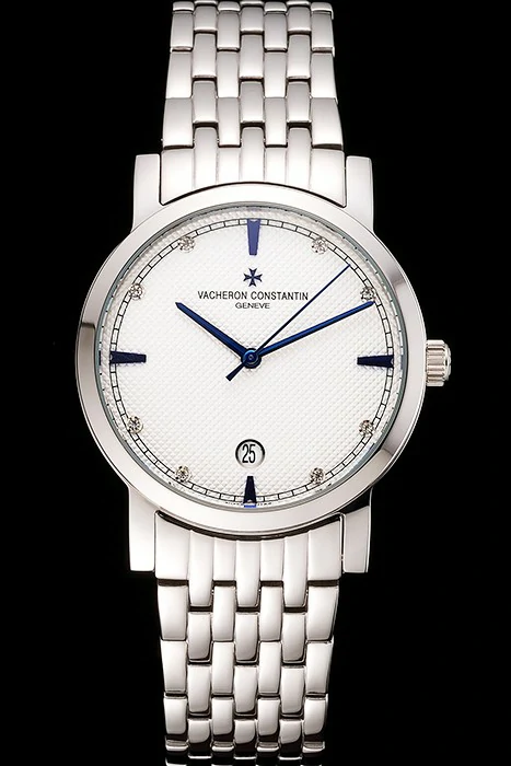 Vacheron Constantin Fine White Dial Stainless Steel Case And Bracelet new122783