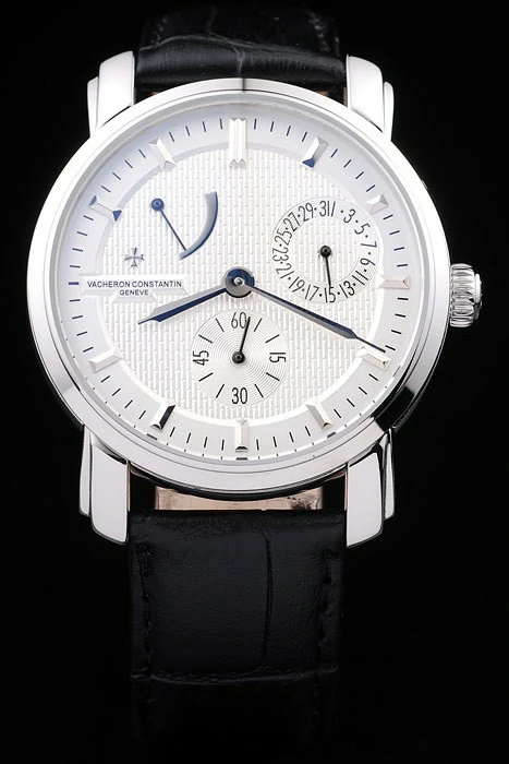 Vacheron Constantin Malte Power Reserve White Dial Stainless Steel Case Black Leather Bracelet new59712