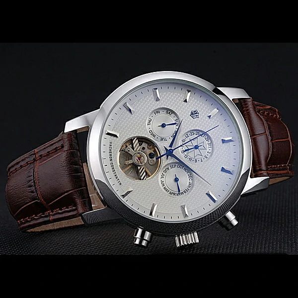 Vacheron Constantin Patrimony Traditionnelle Silver Case Brown Leather Strap new60200