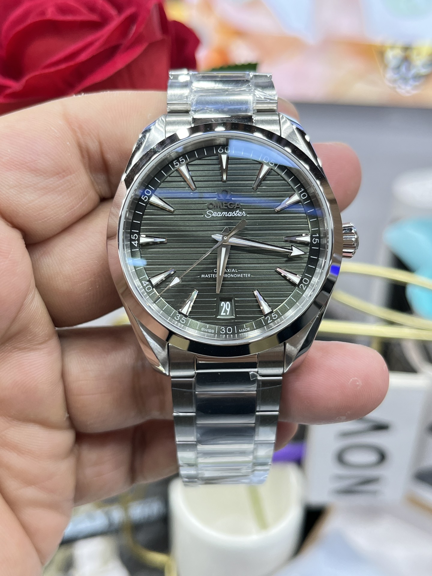 VS Factory Omega Seamaster Aqua Terra 150M Green Dial 41mm 220.10.41.21.10.001 Stainless Steel Men’s Watch (VS 8900 Movement)