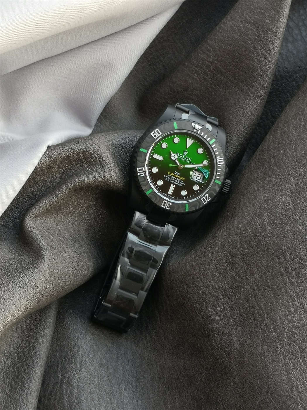 VSF DiW Submariner Gradient Green – DLC Black Steel & Carbon Bezel (VS3135)