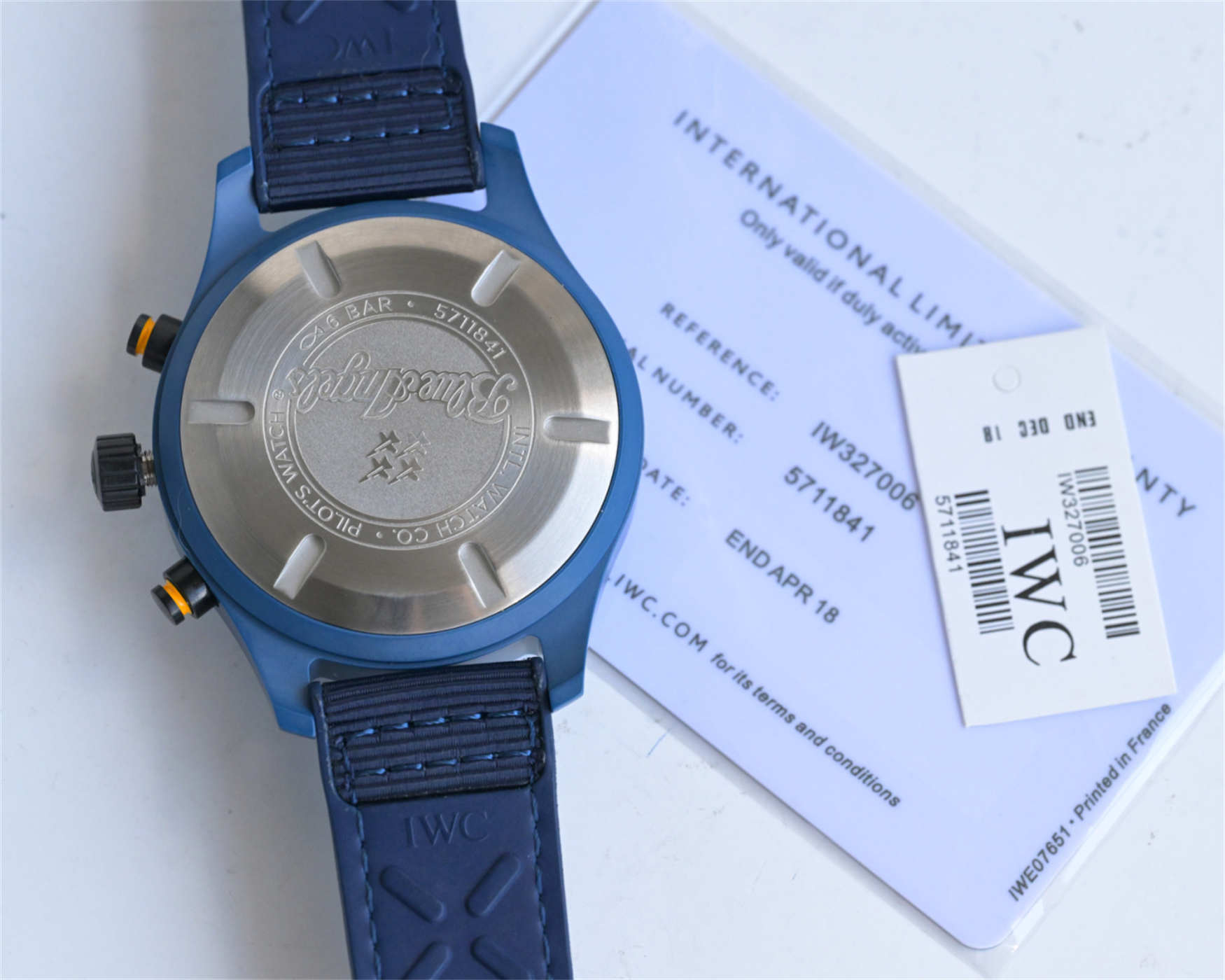 ZF IWC Royal Maces Replica | V3 Blue Ceramic & Blue Dial IW389109